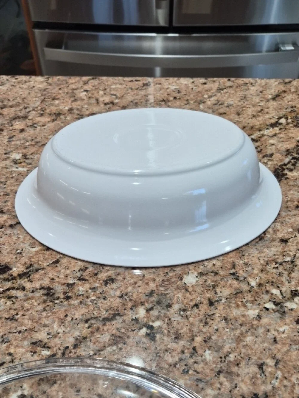 Corningware Elegant Floral Bowl White Covered Casserole with Clear Lid